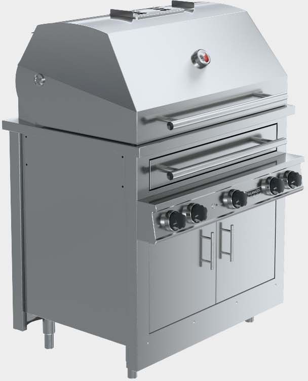 Kalamazoo™ Hybrid Fire K750HB 40" Stainless Steel Built In Grill-2