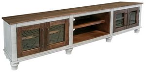 International Furniture Direct Rock Valley Brown/White TV Stand