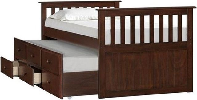 United Furniture Industries Mission Hills Chestnut Twin Captain's Youth Bed 0