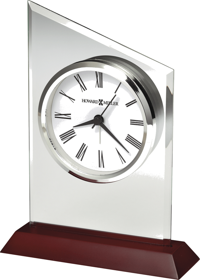 Howard Miller® Benton Satin Rosewood Tabletop Clock