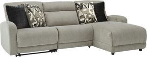Signature Design by Ashley® Colleyville 4-Piece Stone Left-Arm Facing Power Reclining Sectional with Chaise