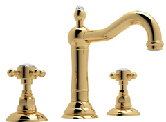Rohl® Acqui Italian Brass Column Spout Widespread Bathroom Faucet