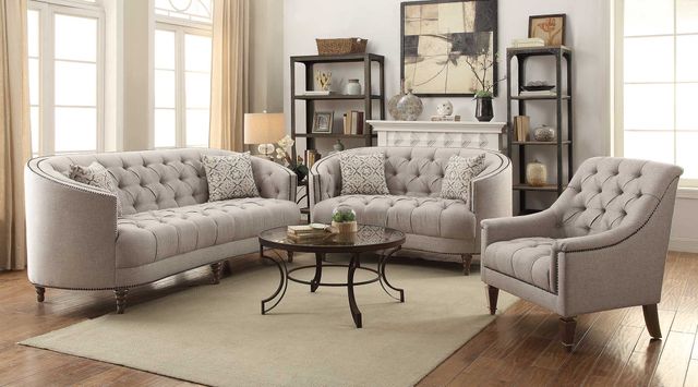 Coaster® Avonlea 3 Piece Gray Living Room Set
