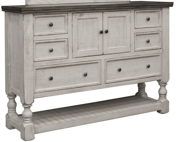 International Furniture Direct Stone Wood Dresser-0