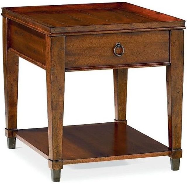 Hammary Sunset Valley Brown Rectangular Drawer End Table-0
