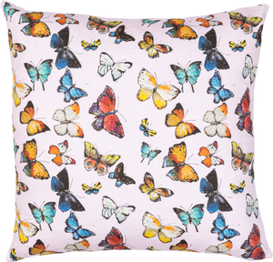 Laura Park Designs Butterflies Pink 22" x 22" Throw Pillow