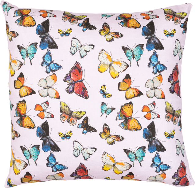 Laura Park Designs Butterflies Pink 22" x 22" Throw Pillow-0