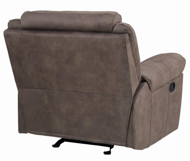 Homelegance® Aram Brown Double Reclining Glider Loveseat with Center Console and USB Ports 1