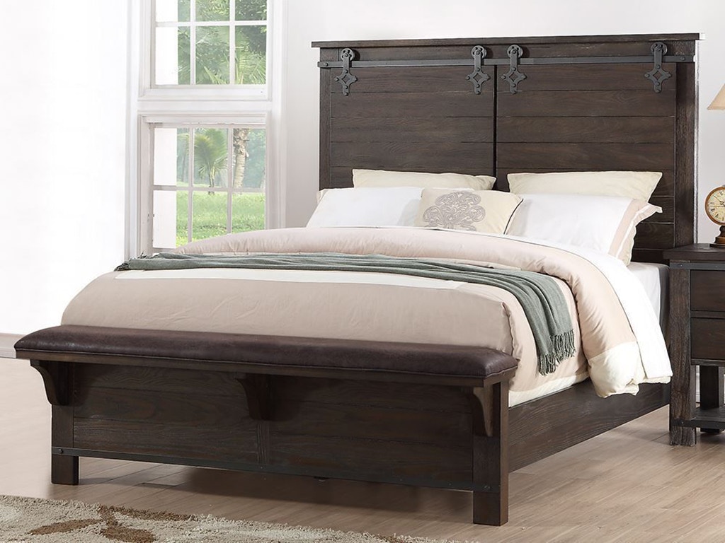 King bed 2025 with attached bench