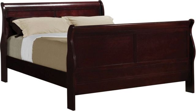Coaster® Louis Philippe 4 Piece Red Brown Queen Sleigh Bedroom Set 1