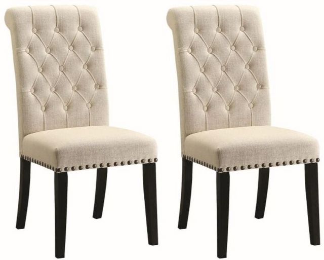 Coaster® Alana 2-Piece Cream Upholstered Dining Chairs