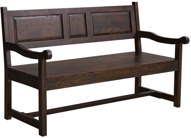 Liberty Be Seated Dark Brown Accent Bench