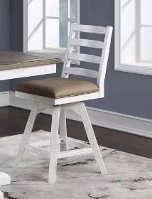 ECI Furniture La Sierra Distressed White/Grayish-Brown Counter Stool