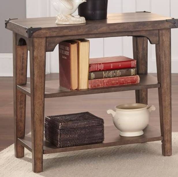 Liberty Aspen Skies Weathered Brown Chair Side Table 6