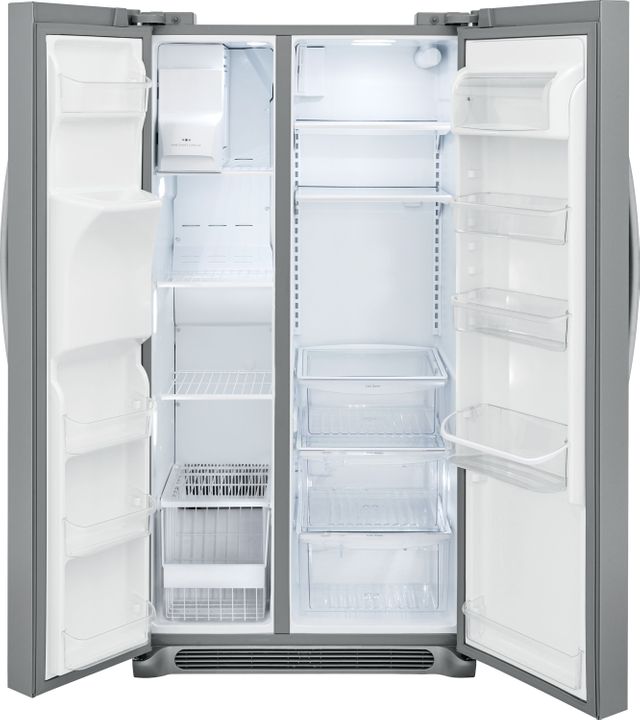 Frigidaire® 22 Cu. Ft. Stainless Steel Counter Depth Side-By-Side Refrigerator 1