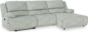 Signature Design by Ashley® McClelland 3-Piece Gray Right-Arm Facing Reclining Sectional with Chaise