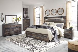 Signature Design by Ashley® Drystan Brown 3pc King Bedroom Set with Footboard Storage P47112504