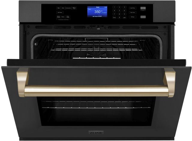 ZLINE Autograph Edition 30" Black Stainless Steel Single Electric Wall Oven  2