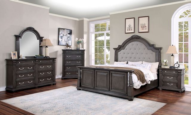 Furniture of America® Esperia Light Gray Queen Bed