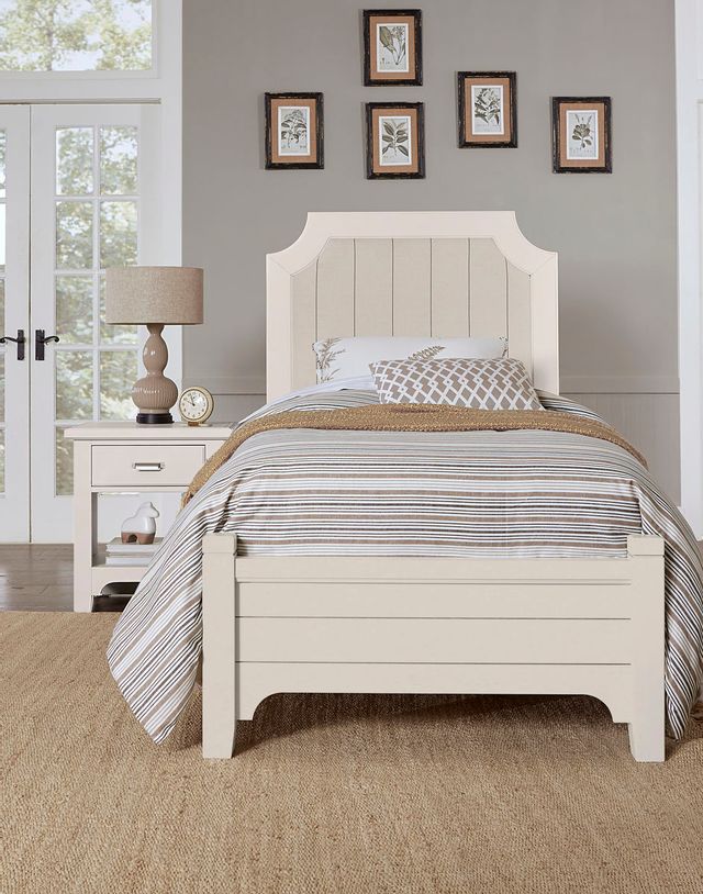 Vaughan-Bassett Bungalow Lattice Twin Upholstered Bed-1