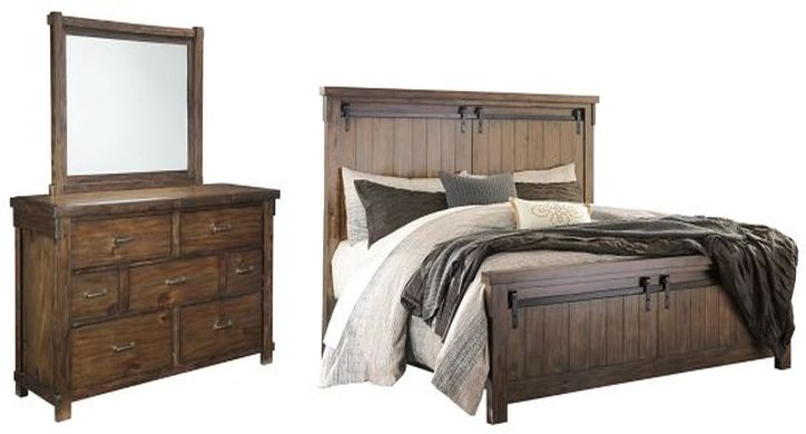 Signature Design by Ashley® Lakeleigh 3-Piece Brown Queen Panel Bed Set