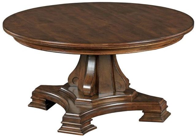 Kincaid® Portolone Truffle Round Pedestal Cocktail Table-0