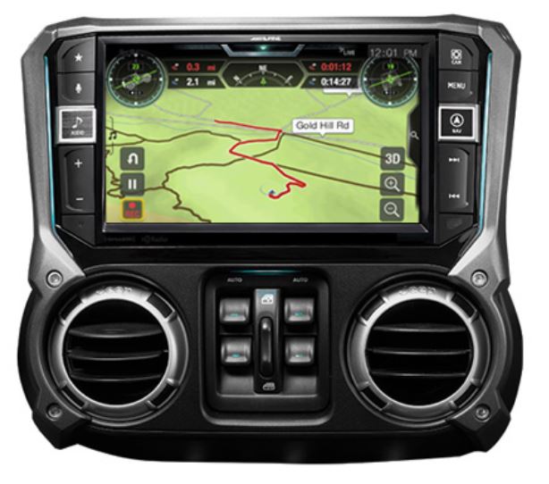 Alpine® X409-WRA-JK 9-Inch Weather-Resistant Mech-less Navigation System  for 2011-2018 Jeep® Wrangler-X409-WRA-JK | Carey's Electronics