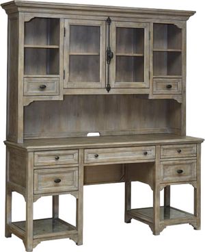 Magnussen Home® Tinley Park Dovetail Grey Desk with Hutch