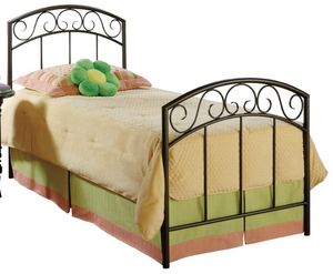 Hillsdale Furniture Wendell Copper Pebble Twin Metal Rod Bed