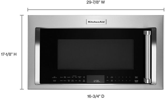 KitchenAid® 29.88" Fingerprint Resistant Stainless Steel Over The Range Microwave 5