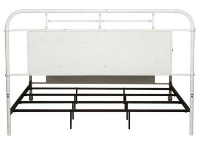 Liberty Vintage Antique White Queen Metal Bed 6