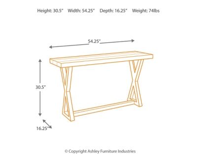 Signature Design by Ashley® Wesling Light Brown Sofa Table-3