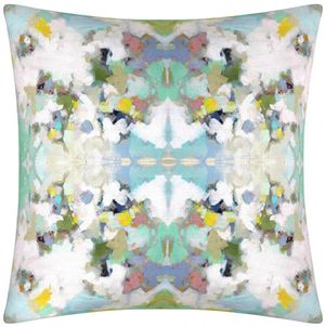 Laura Park Designs Lady Bird Blue/White 22" x 22" Pillow