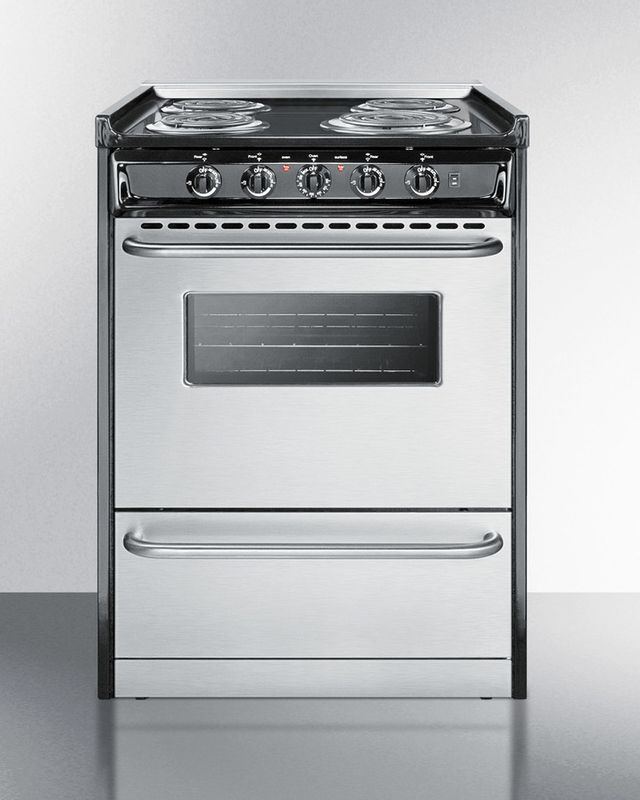 Summit® Professional 24" Stainless Steel Slide in Electric Range 1