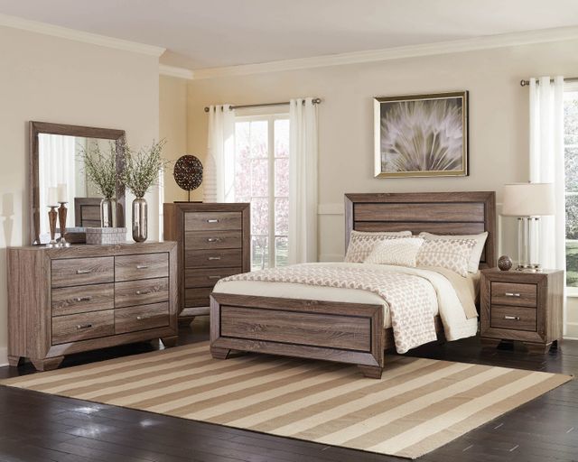Coaster® Kauffman Washed Taupe Easter King Bed 1