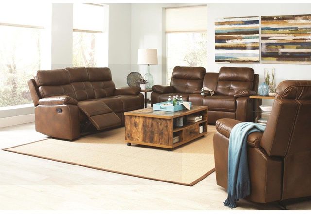 Coaster® Damiano 2 Piece Tri-tone Brown Reclining Living Room Set 9