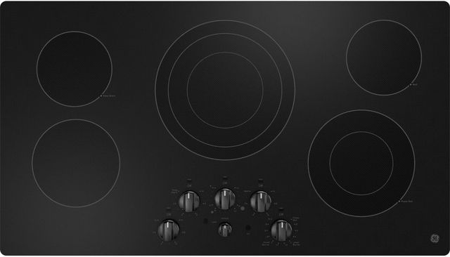 GE® 36" Black Built In Electric Cooktop