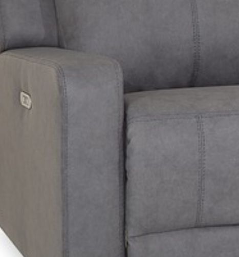 Palliser® Furniture Redwood Gray Power Reclining Loveseat with Power Headrest 1