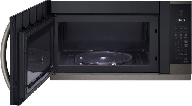 LG 2.1 Cu. Ft. PrintProof™ Black Stainless Steel Over The Range Microwave-3