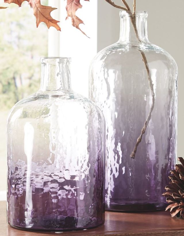 Signature Design by Ashley® Maleah Set of 2 Purple Vases 1