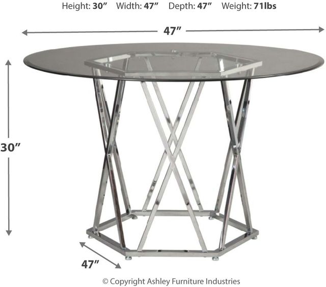 Signature Design by Ashley® Madanere Chrome Dining Room Table-1