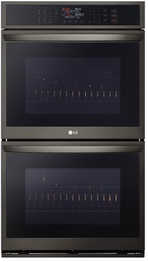LG 30” PrintProof® Black Stainless Steel Built In Double Electric Wall Oven