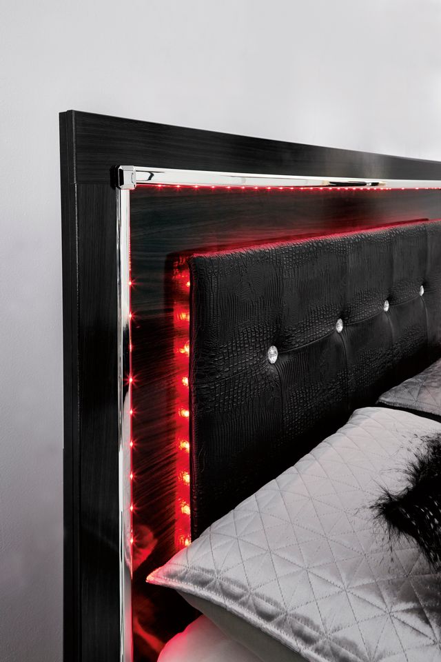 Signature Design by Ashley® Kaydell Black King Upholstered Panel Storage Bed 5