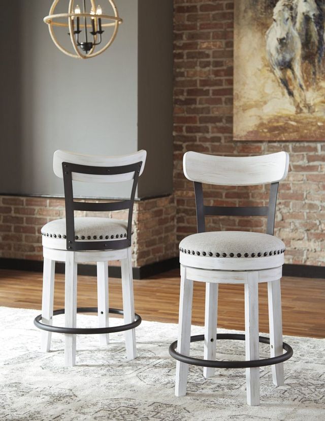 Signature Design by Ashley® Valebeck White Counter Height Bar Stool 4