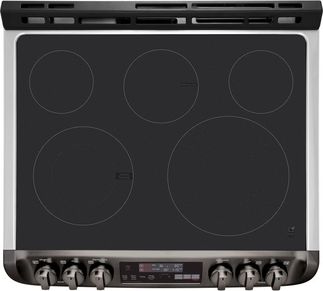 LG 30" Black Stainless Steel Slide In Electric Double Oven Range-2