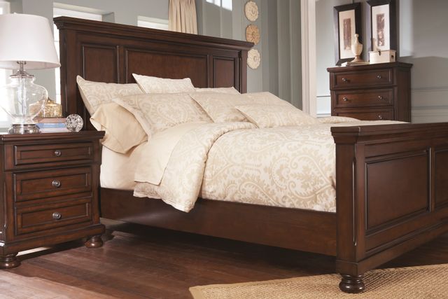 Millennium® By Ashley Porter Rustic Brown Queen Panel Bed 2