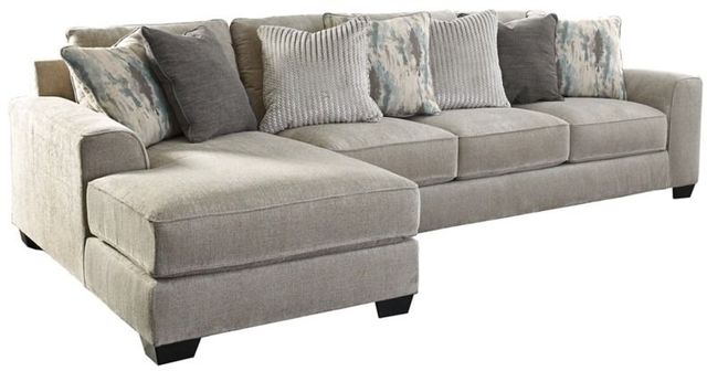 Benchcraft® Ardsley 2-Piece Pewter Left-Arm Facing Sofa Sectional with Chaise