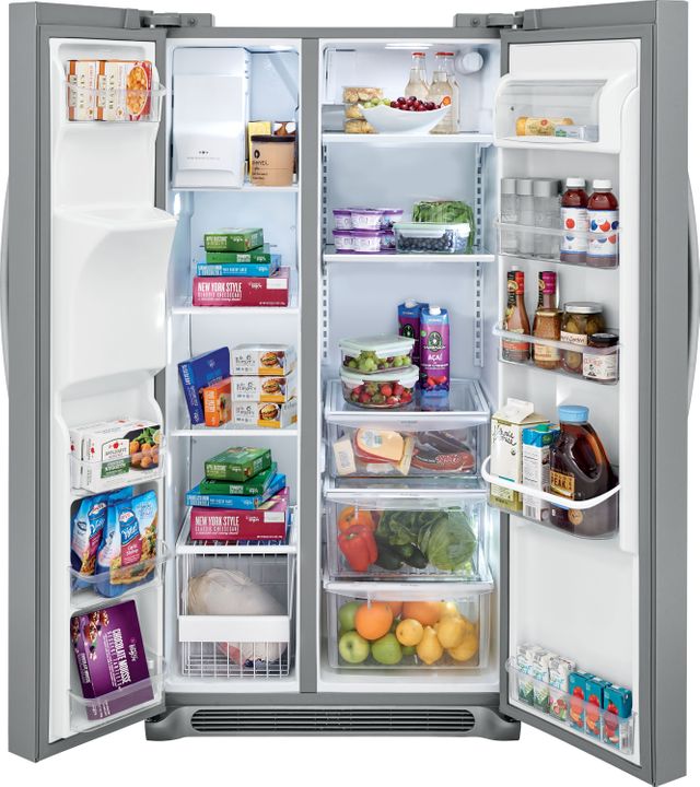 Frigidaire® 22 Cu. Ft. Stainless Steel Counter Depth Side-By-Side Refrigerator 2