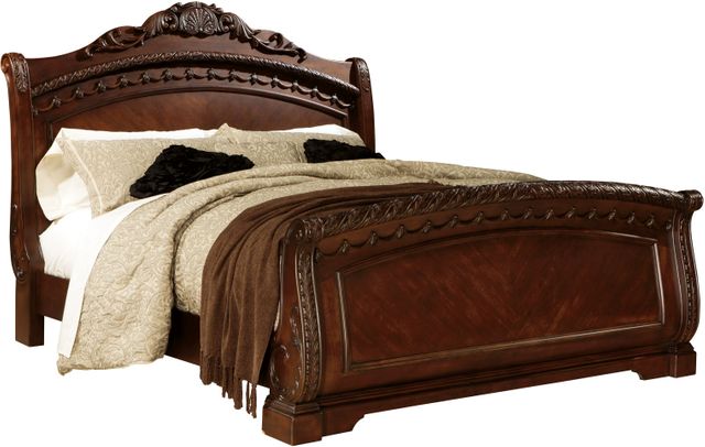 Millennium® by Ashley® North Shore 6-Piece Dark Brown California King Sleigh Bed Set 1
