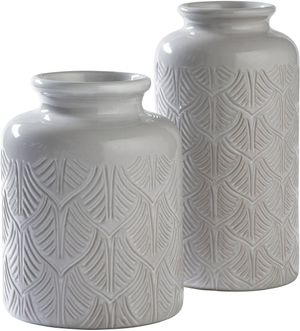 Signature Design by Ashley® Edwinna Set of 2 Gray Vases